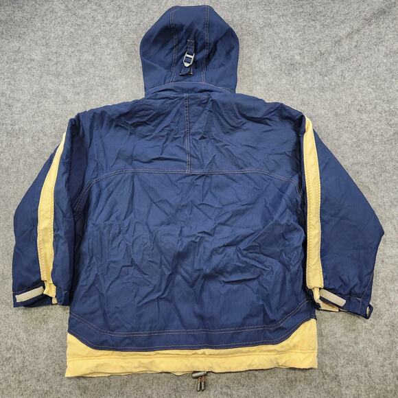 VTG Ellesse Sunflower Jacket Mens Large Pullover Hooded Japan 90s Fleece Lined - Picture 13 of 16